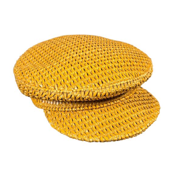 Lack of Color Mesa Riviera Hat Cap Fitted Womens Medium Woven Baker Boy Newsboy